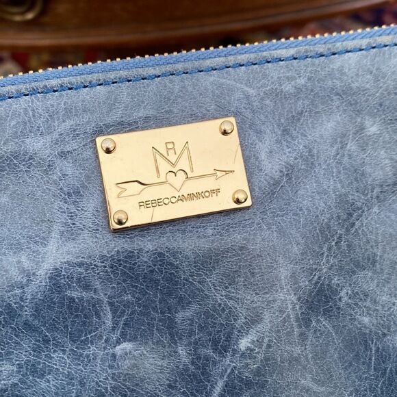 Rebecca Minkoff Cory Leather Zippered Key Chain Pouch Wallet - Picture 5 of 11